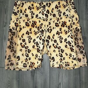 Fabletics Leopard Print Athletic Shorts